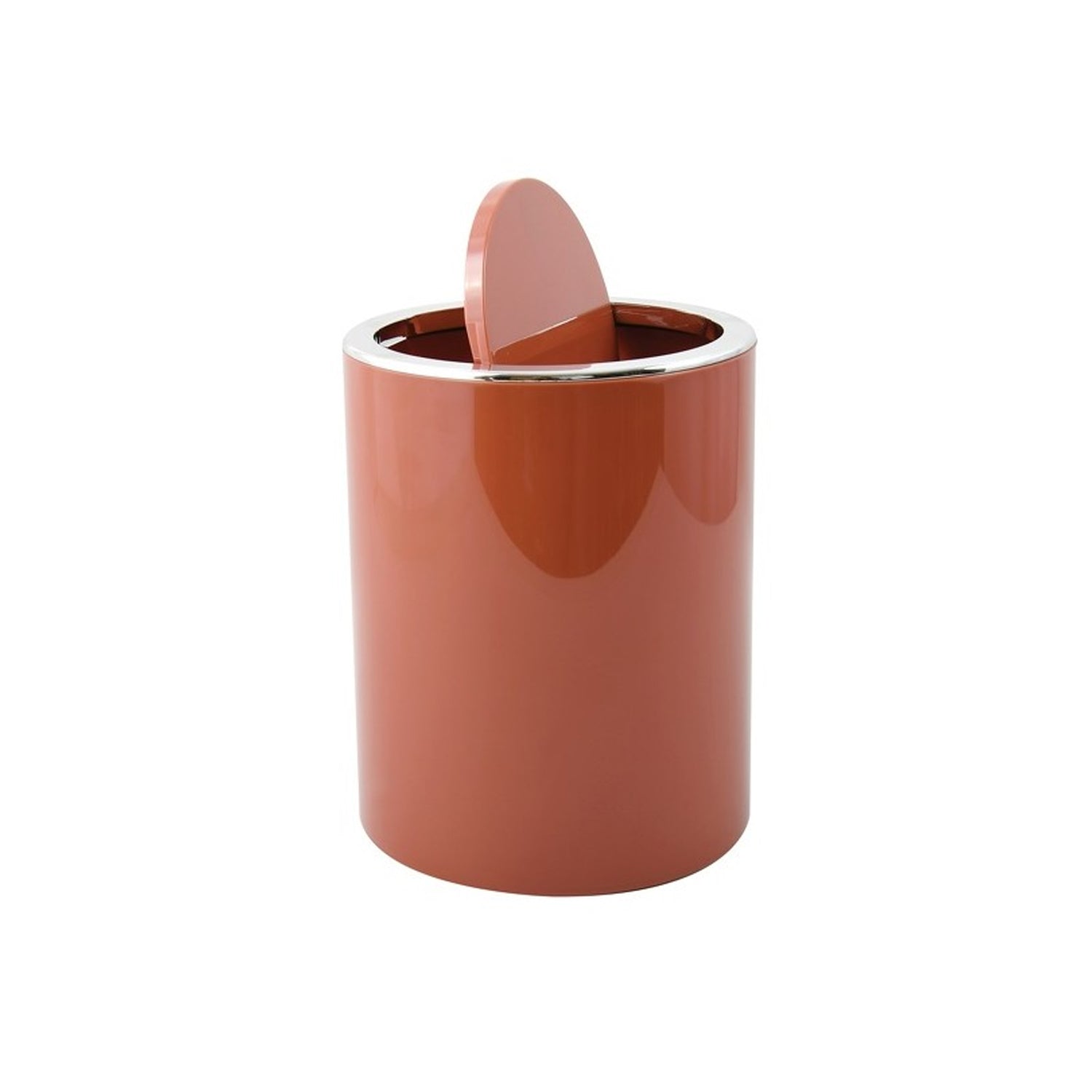 Cestino 6L in ABS modello Kamaka con coperchio basculante rimovibile - Terracotta by CeramicStore | Lo specialista del tuo bagno