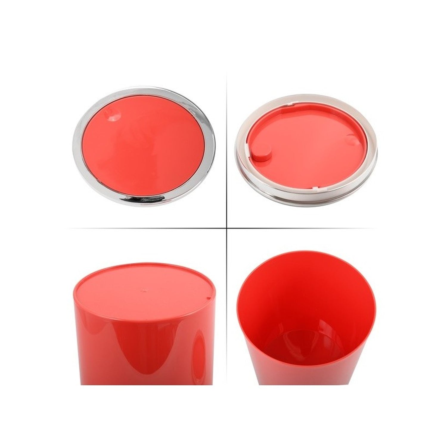 Cestino 6L in ABS modello Kamaka con coperchio basculante rimovibile - Rosso by CeramicStore | Lo specialista del tuo bagno