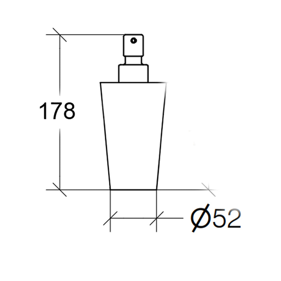 Dispenser in acciaio inox lucido per bagno Lineabeta collezione Saon capienza 350ml