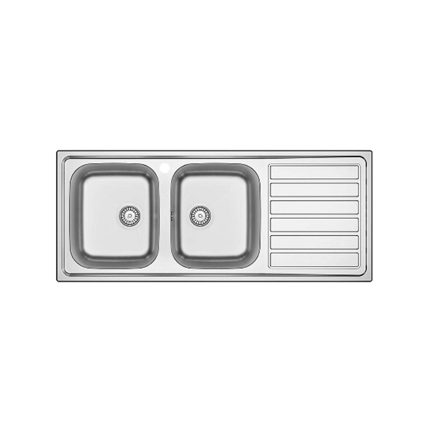 Lavello da cucina in acciaio inox modello LS03 con sgocciolatoio a destra 120x50 cm by CeramicStore | Lo specialista del tuo bagno