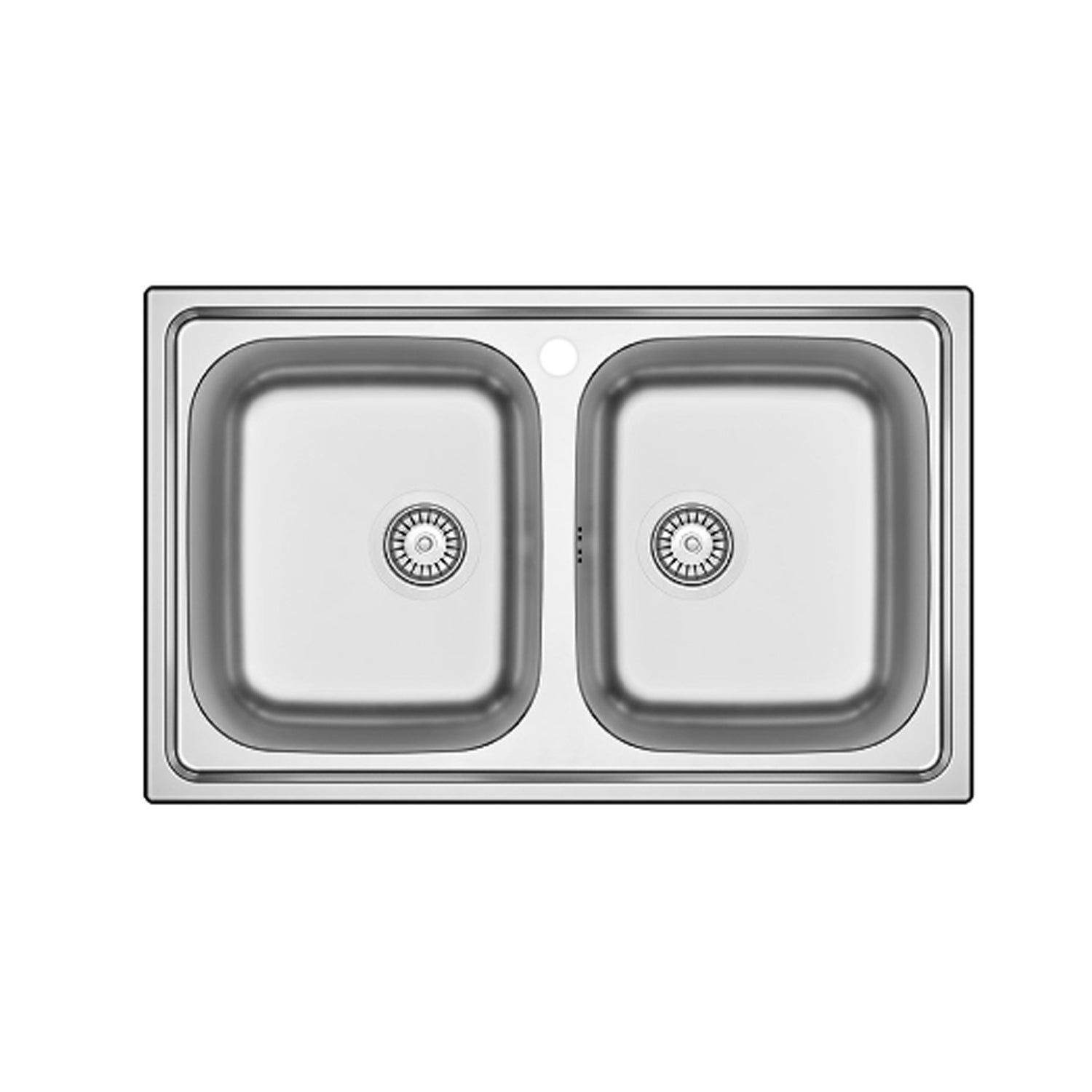 Lavello da cucina in acciaio inox modello LS05 con due vasche 80x50 cm by CeramicStore | Lo specialista del tuo bagno