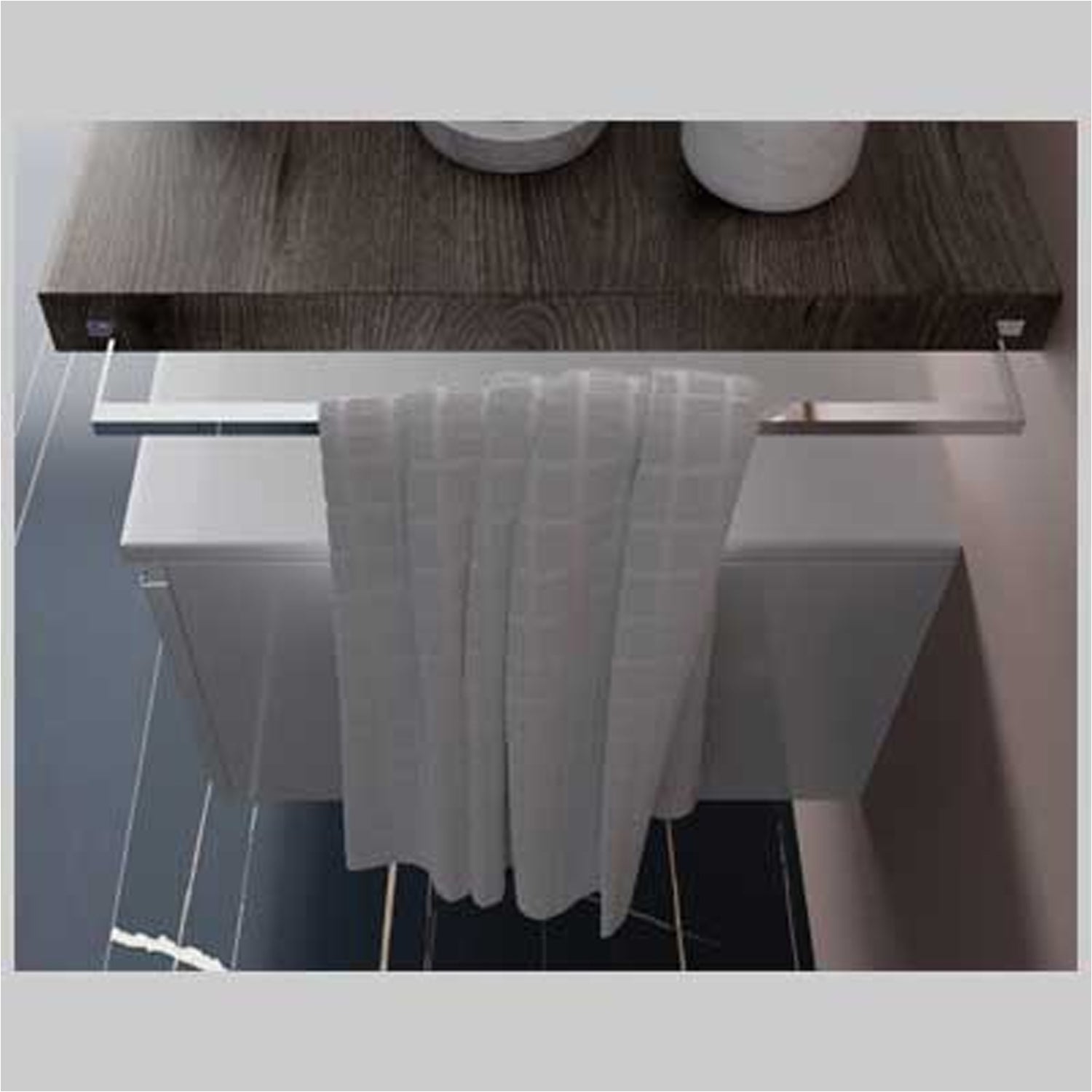 Porta asciugamani in metallo cromato L. 40 cm by CeramicStore | Lo specialista del tuo bagno