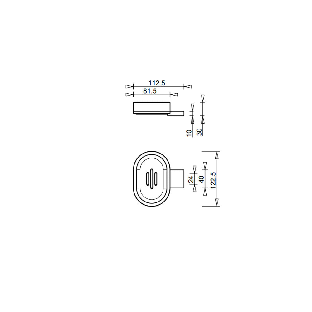 Porta Sapone da parete 'Satu' in cemento by Cipi - cm 12,2 x11,2 x 3h - Supporto in alluminio verniciato - Nero by CeramicStore | Lo specialista del tuo bagno