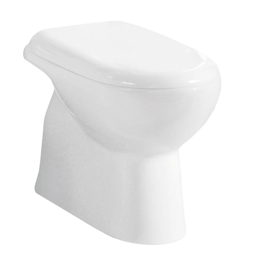 Sanitari con scarico a terra e sedile in poliestere Ceramica Azzurra modello 'Diana' cm 55