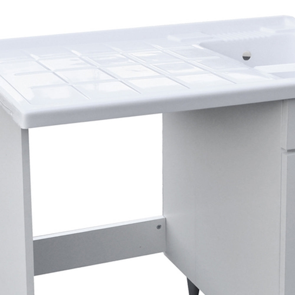 Mobile coprilavatrice cm 60X108 con lavatoio e piano di appoggio. Versione con lavatrice a Sinistra by CeramicStore | Lo specialista del tuo bagno