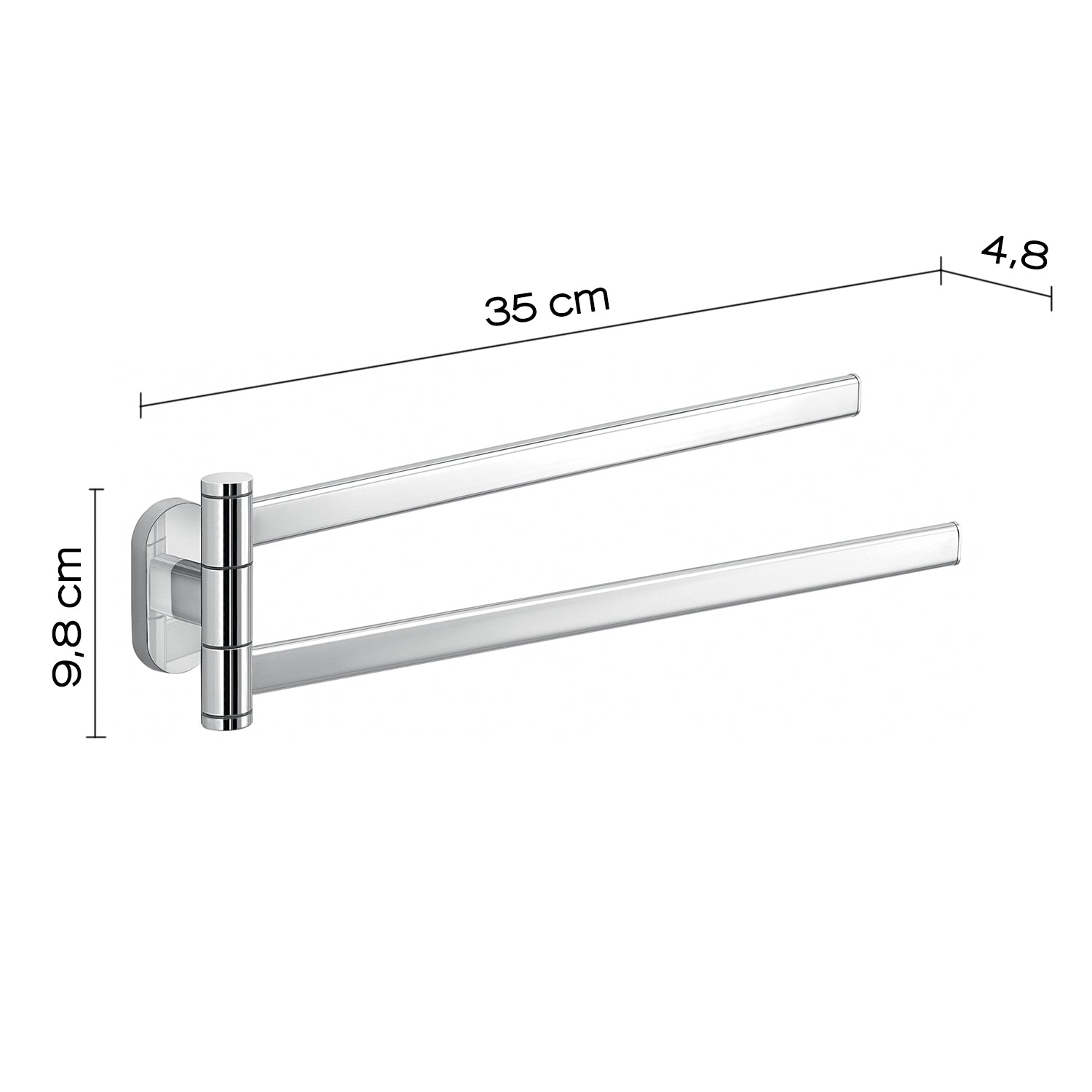 Portasalviette a snodo in Acciaio Inox Gedy serie Febo - Cromato by CeramicStore | Lo specialista del tuo bagno