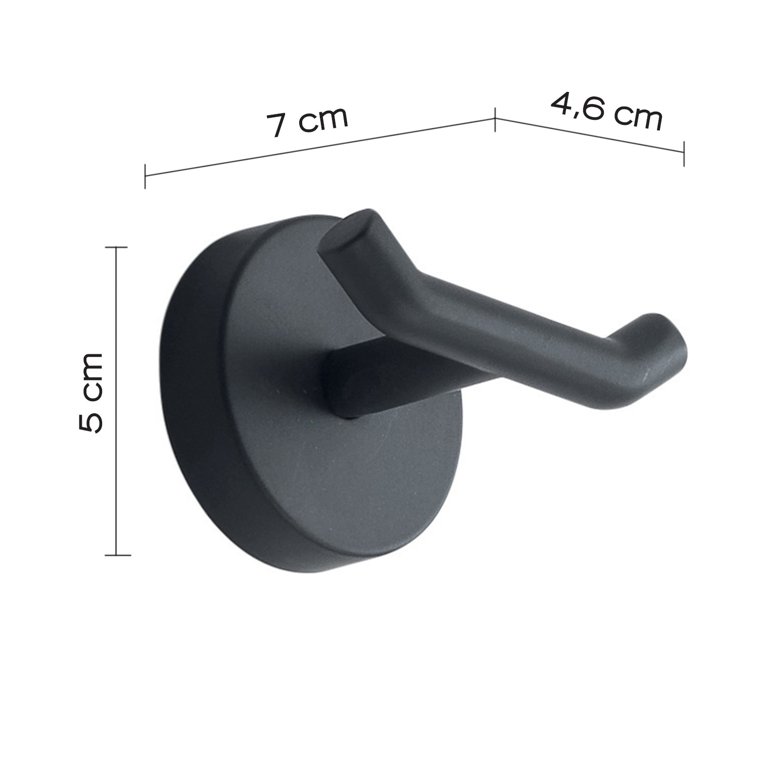 Appendiabiti a muro in Acciaio Inox Eros di Gedy - Nero Matt by CeramicStore | Lo specialista del tuo bagno