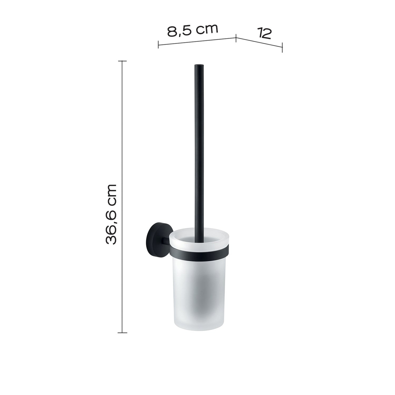 Scopino a muro in Acciaio Inox Eros di Gedy - Nero Matt by CeramicStore | Lo specialista del tuo bagno