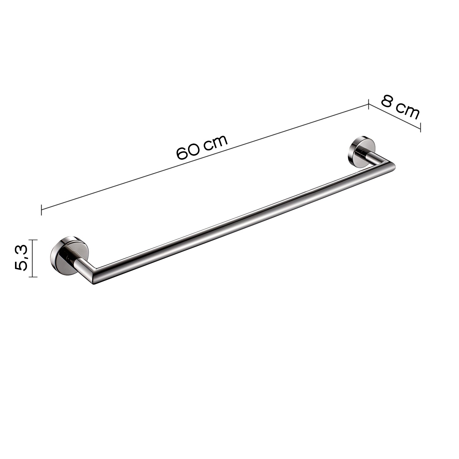 Portasalviette 60 cm in Acciaio Inox AISI 304 Gedy serie Project - Lucido by CeramicStore | Lo specialista del tuo bagno