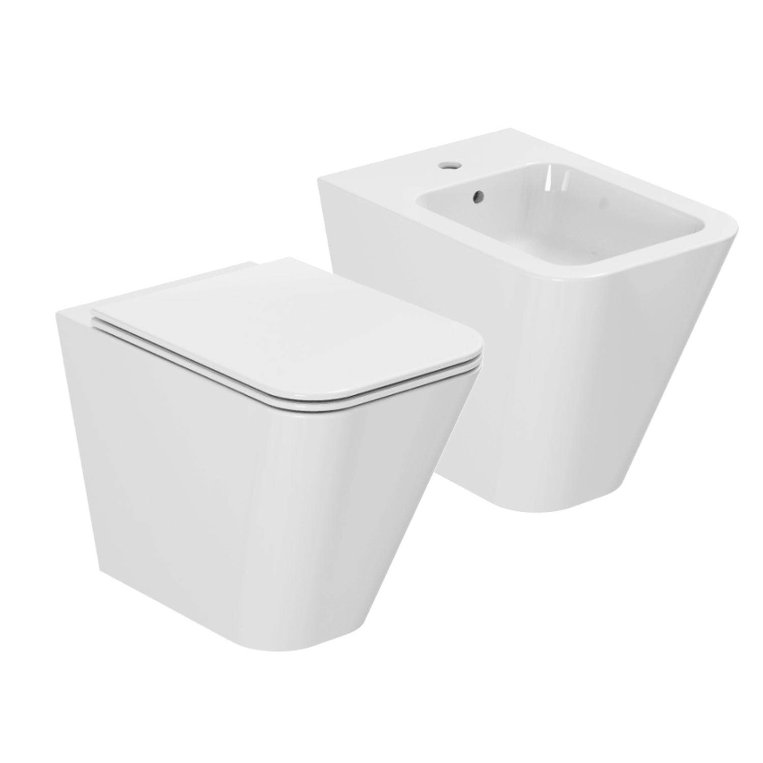 Set sanitari a terra Azzurra serie Build con vaso WC