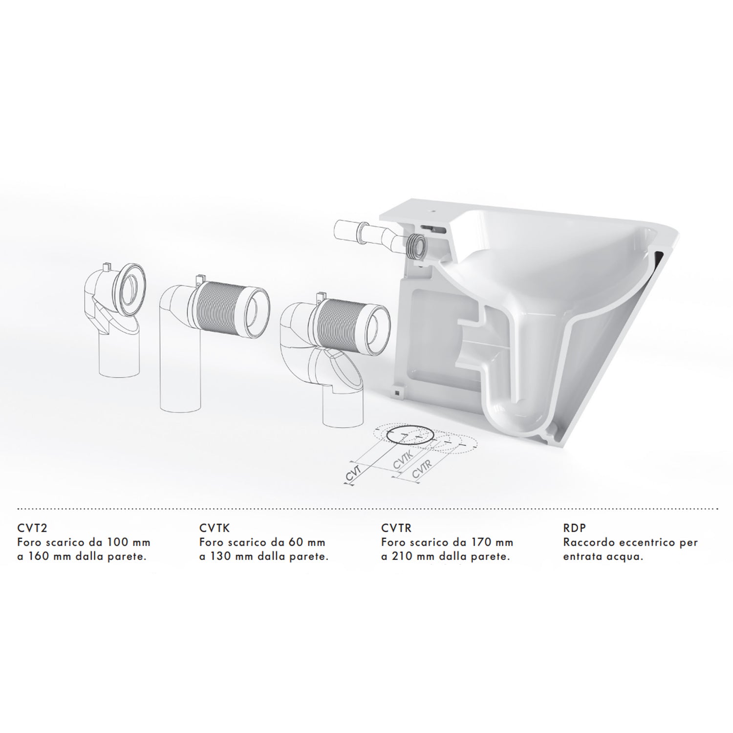 Set sanitari a terra Azzurra serie Build con vaso WC