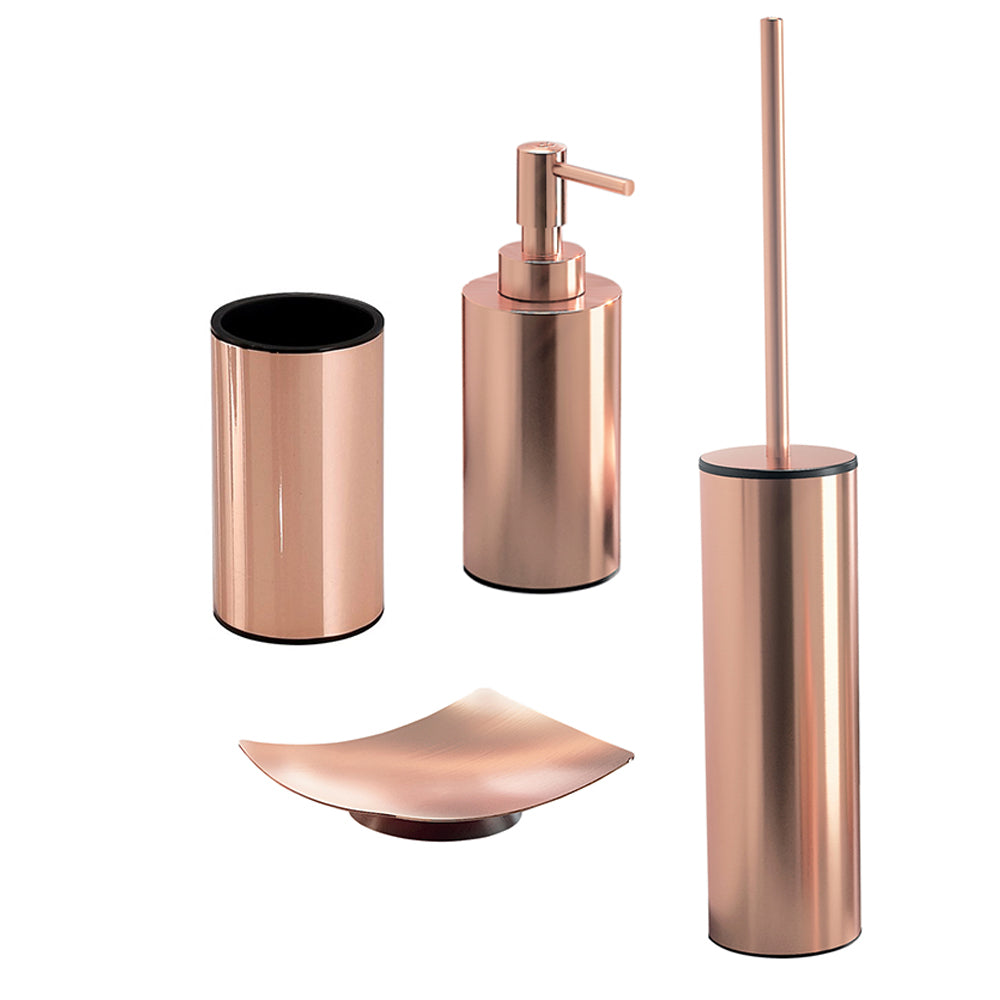Set Accessori Bagno Gedy collezione Elettra in Acciaio Inox - Rame by CeramicStore | Lo specialista del tuo bagno
