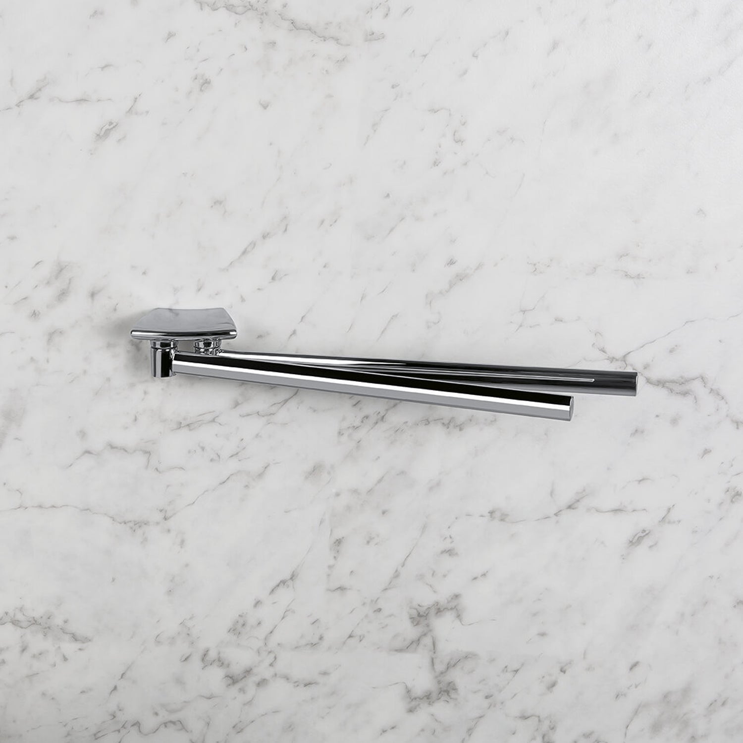 Porta salvietta doppio a snodo in ottone collezione Land di Colombo Design by CeramicStore | Lo specialista del tuo bagno