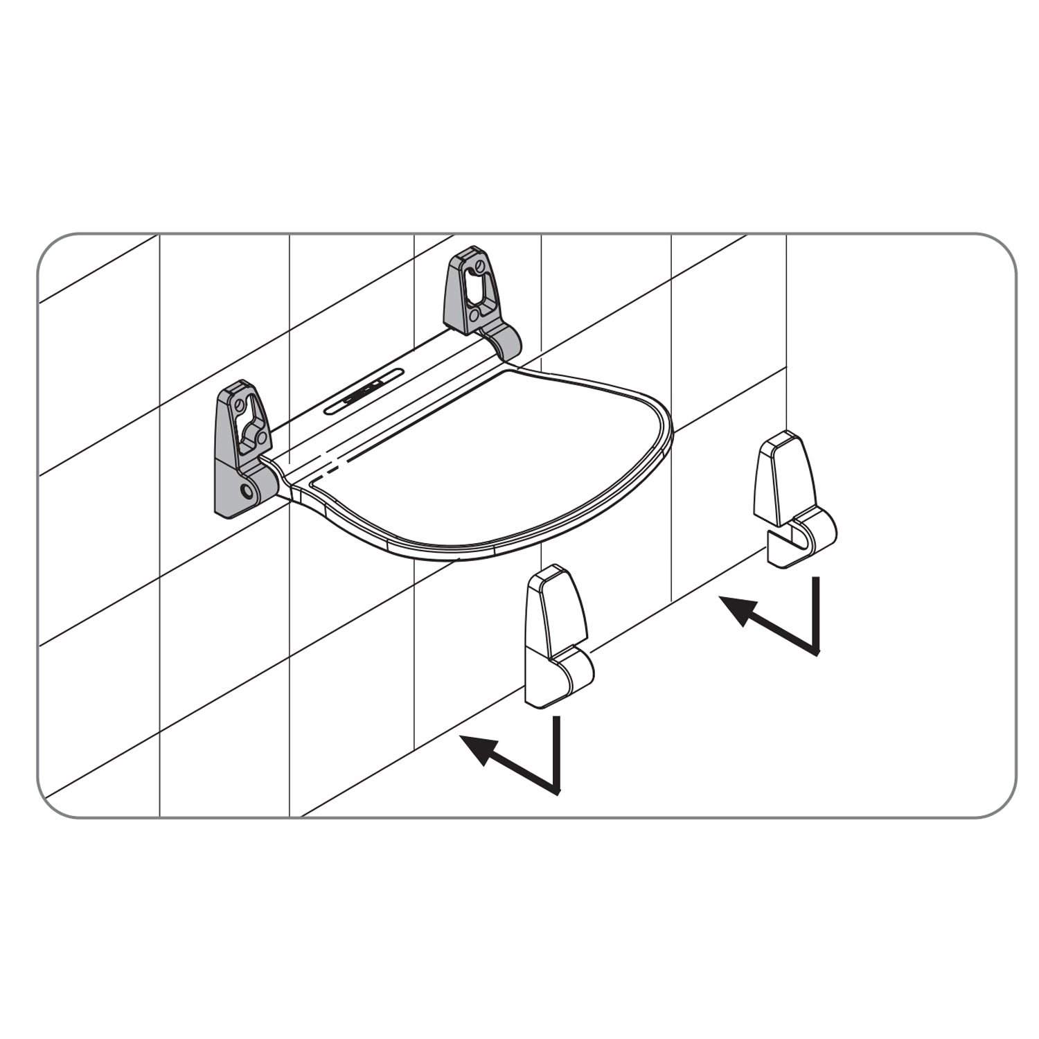 Sedile doccia ribaltabile per doccia Gedy modello Sound di Gedy - Bianco/Cromato by CeramicStore | Lo specialista del tuo bagno