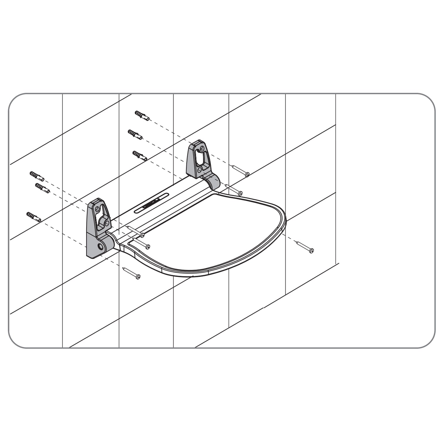 Sedile doccia ribaltabile per doccia Gedy modello Sound di Gedy - Bianco/Cromato by CeramicStore | Lo specialista del tuo bagno