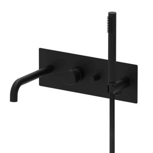 Miscelatore per vasca modello Jo001no ad incasso con deviatore 2 uscite colore Nero Opaco by CeramicStore | Lo specialista del tuo bagno