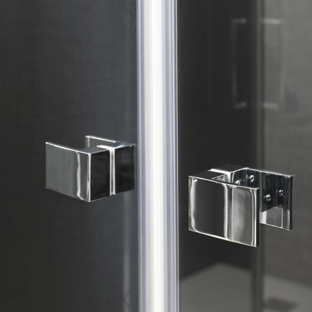 Porta doccia Ermes apertura saloon da 100 cm cristallo serigrafato 6 mm temperato by CeramicStore | Lo specialista del tuo bagno