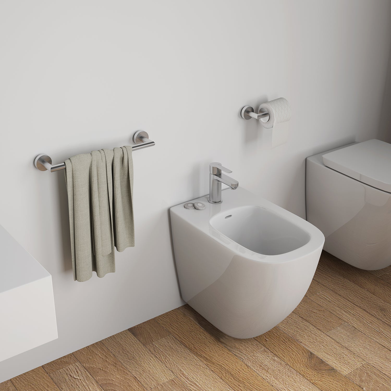 Portarotolo in Acciaio Inox AISI 304 Gedy serie Project - Spazzolato