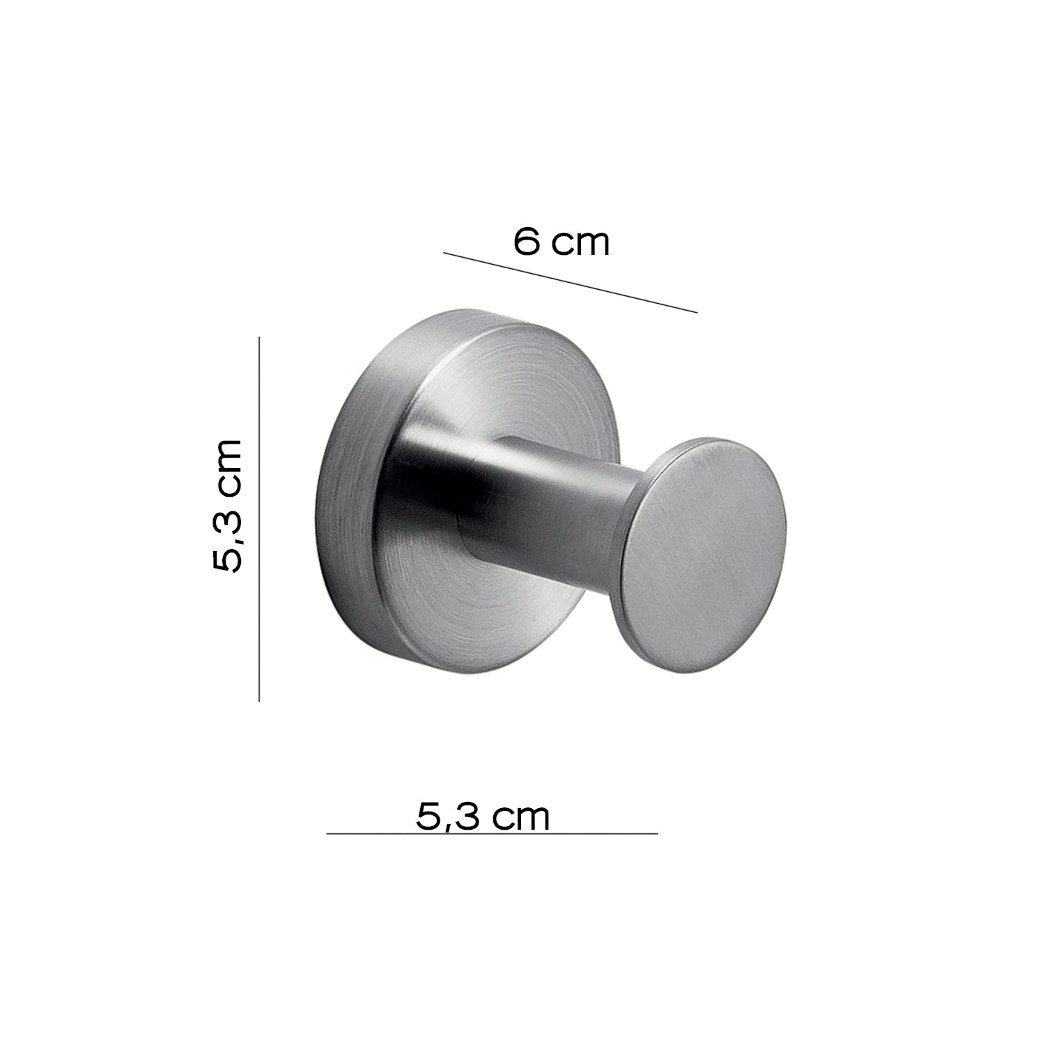 Appendiabiti singolo in Acciaio Inox AISI 304 Gedy serie Project - Spazzolato by CeramicStore | Lo specialista del tuo bagno