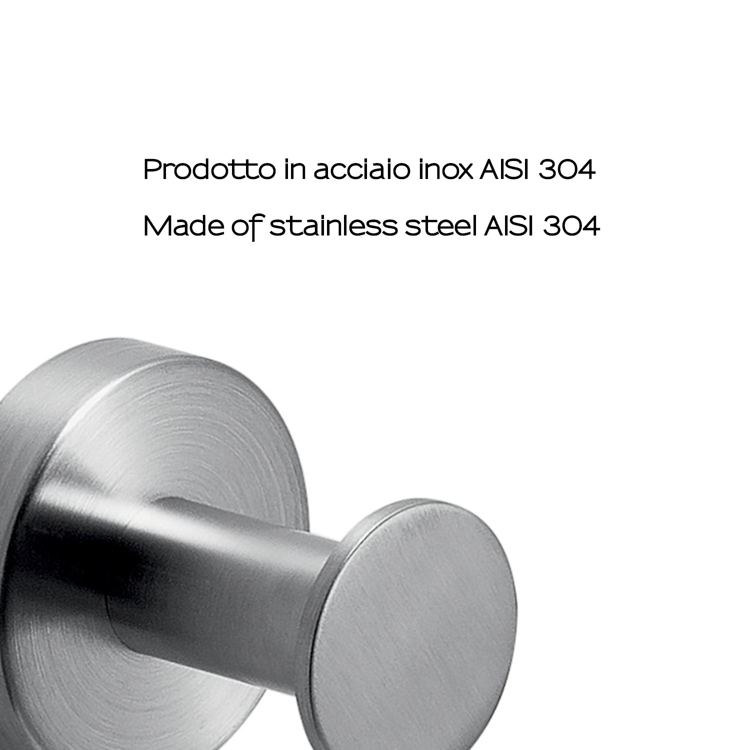 Appendiabiti singolo in Acciaio Inox AISI 304 Gedy serie Project - Spazzolato by CeramicStore | Lo specialista del tuo bagno
