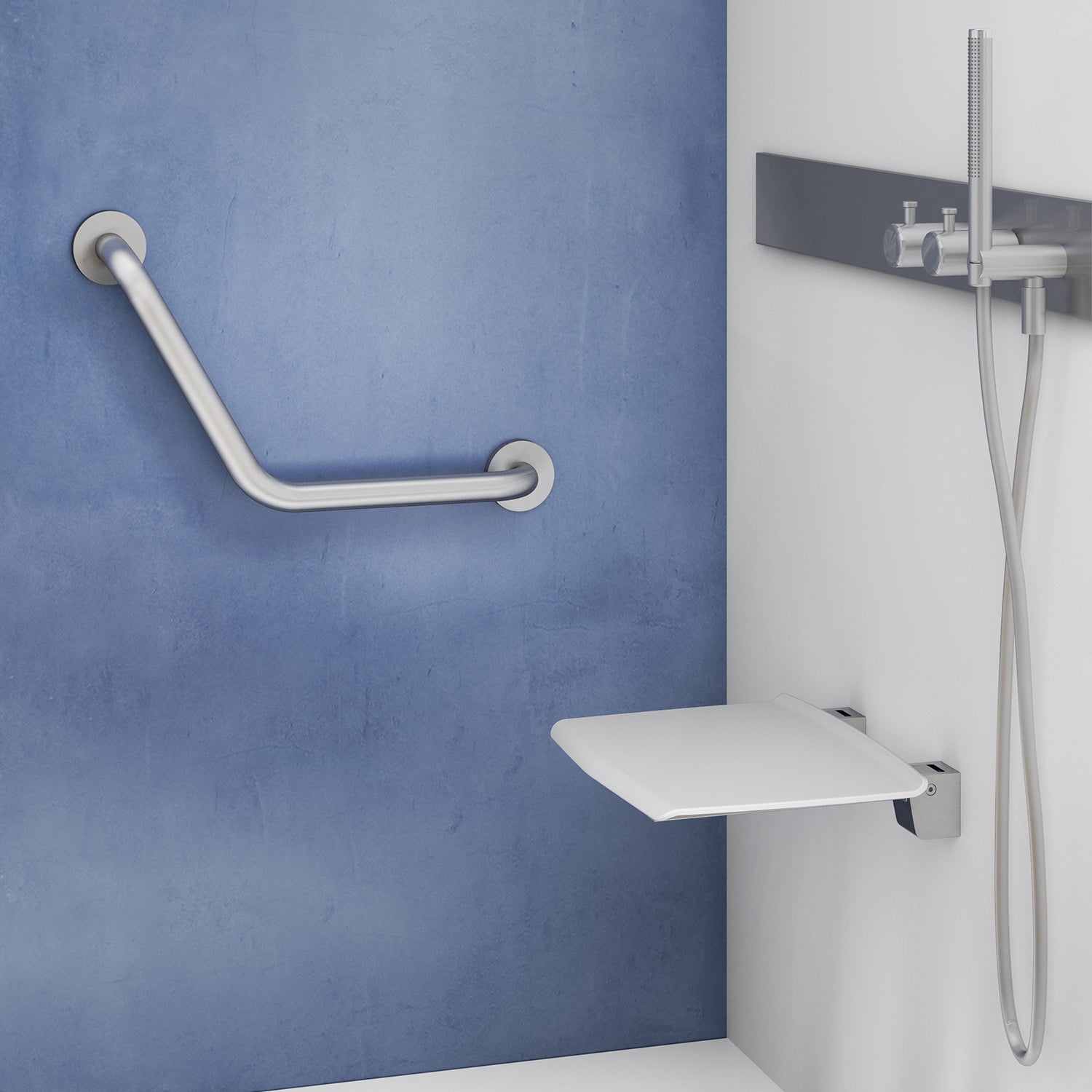 Maniglione 135° in Acciaio Inox AISI 304 Gedy serie Project - Spazzolato by CeramicStore | Lo specialista del tuo bagno