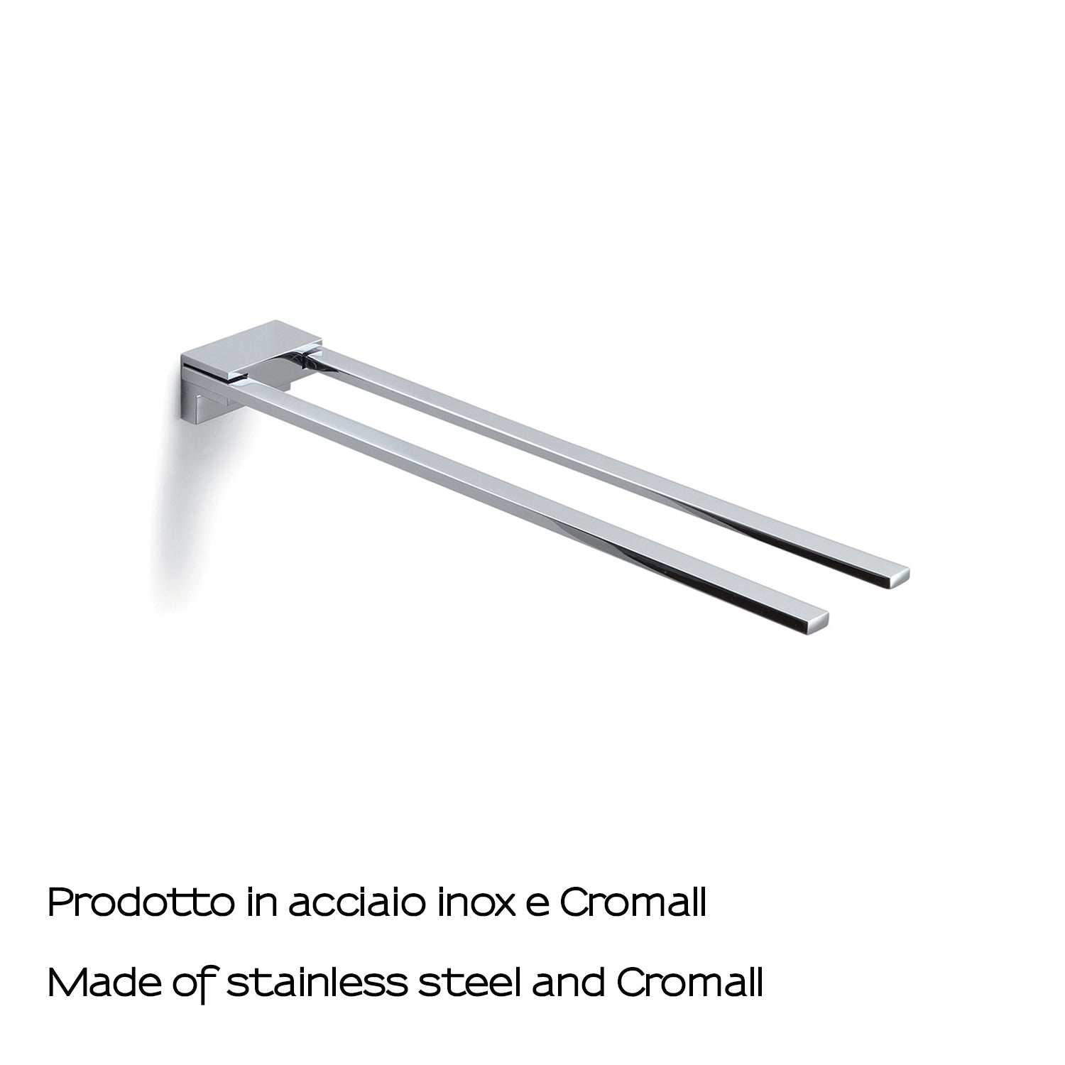 Portasalviette fisso a 2 braccia in Acciaio Inox di Gedy serie Kansas - Cromato by CeramicStore | Lo specialista del tuo bagno