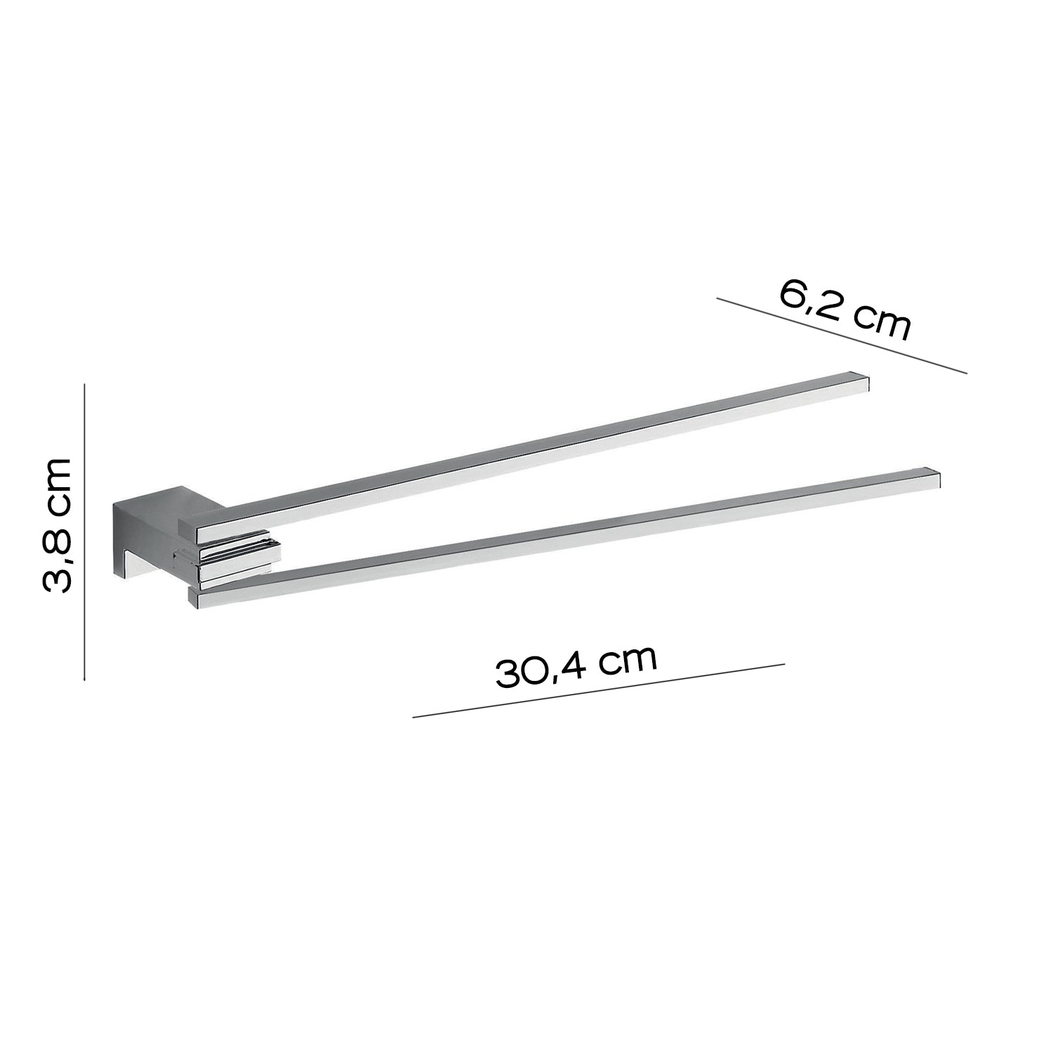 Portasalviette a snodo in Acciaio Inox di Gedy serie Kansas - Cromato by CeramicStore | Lo specialista del tuo bagno