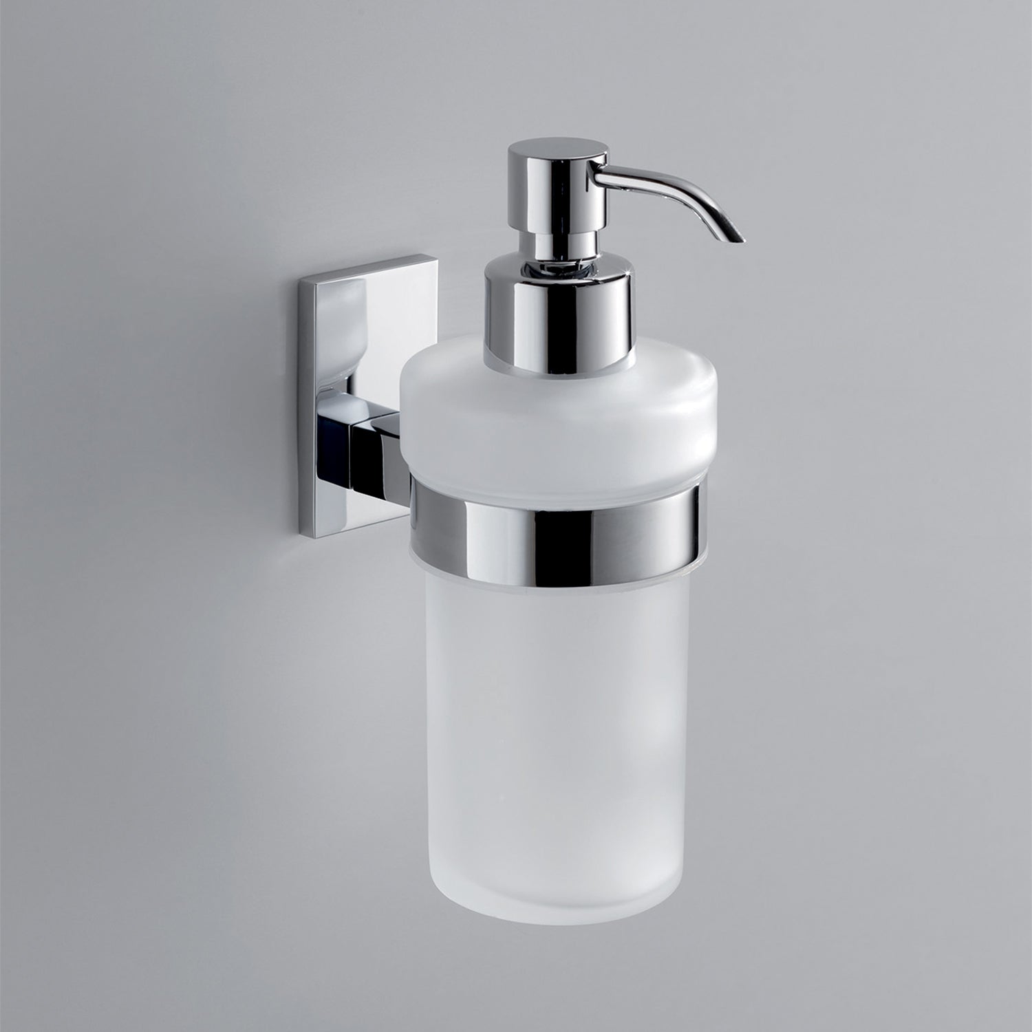 Gedy Dosasapone con erogatore in ABS cromato Maine in acciaio inox, Cromall e vetro satinato by CeramicStore | Lo specialista del tuo bagno