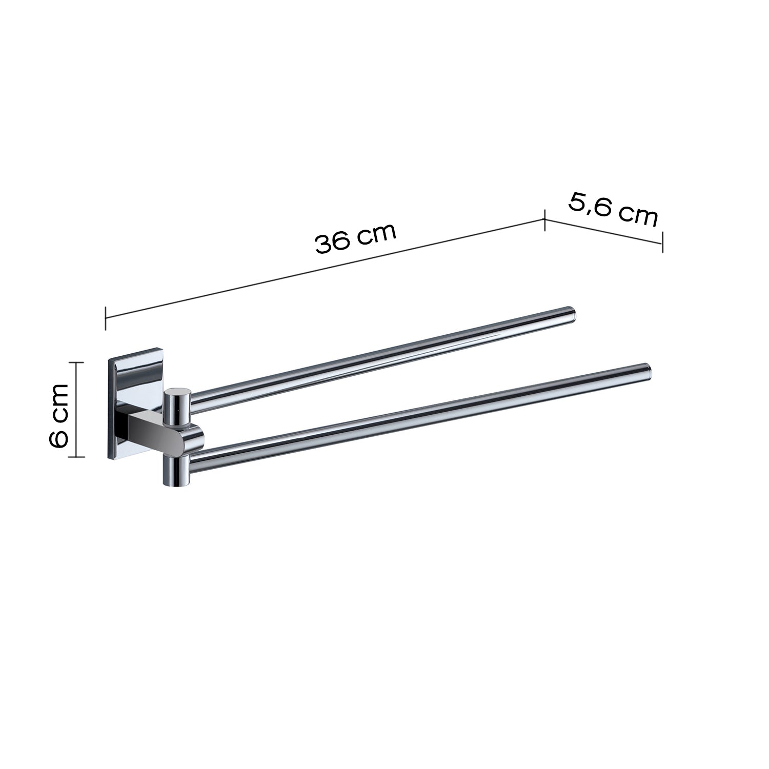 Gedy Portasalviette a snodo Mod. Maine in acciaio inox e cromall per installazione a incollo by CeramicStore | Lo specialista del tuo bagno