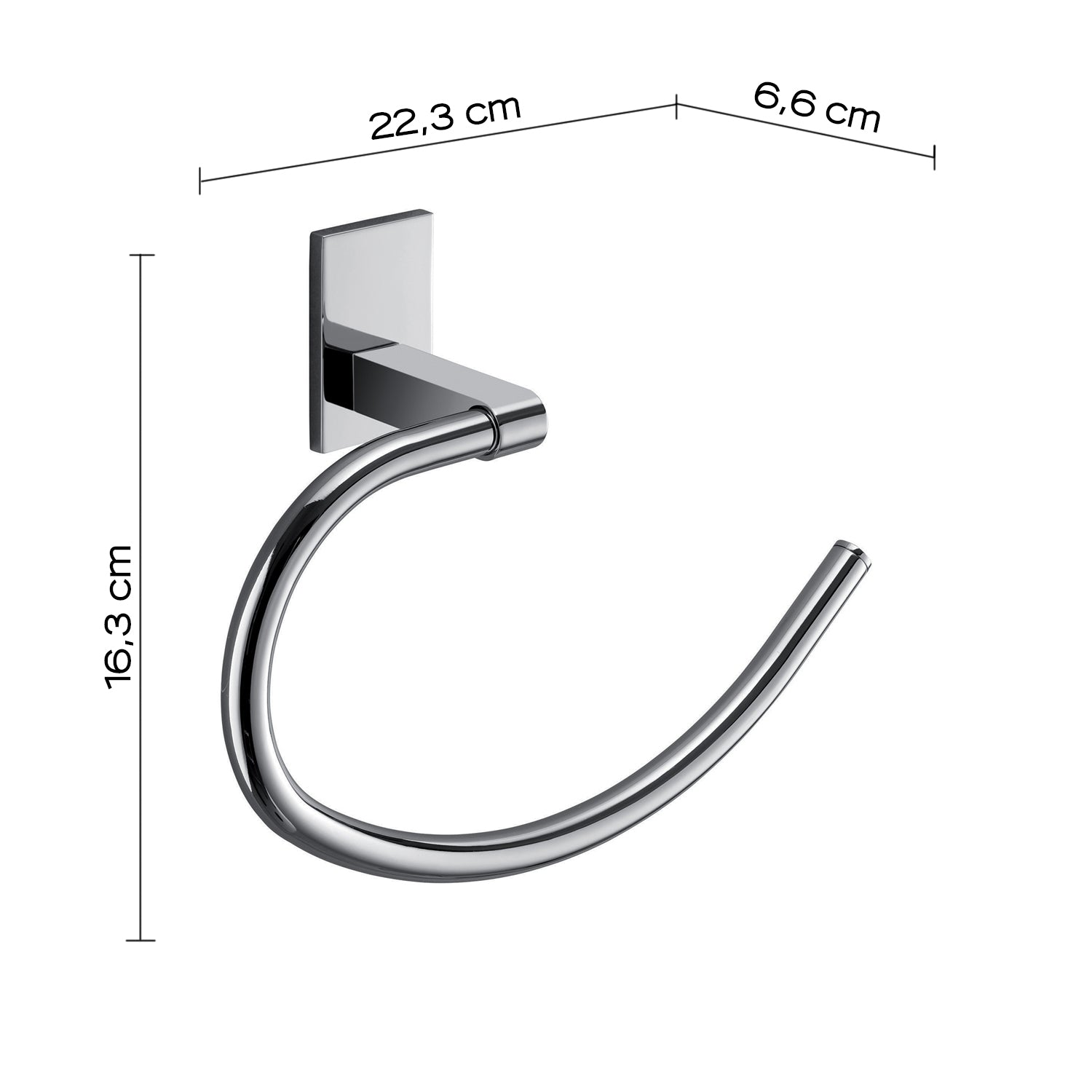Portasalviette ad anello Gedy Maine in acciaio inox e cromall fissaggio a muro incollo by CeramicStore | Lo specialista del tuo bagno
