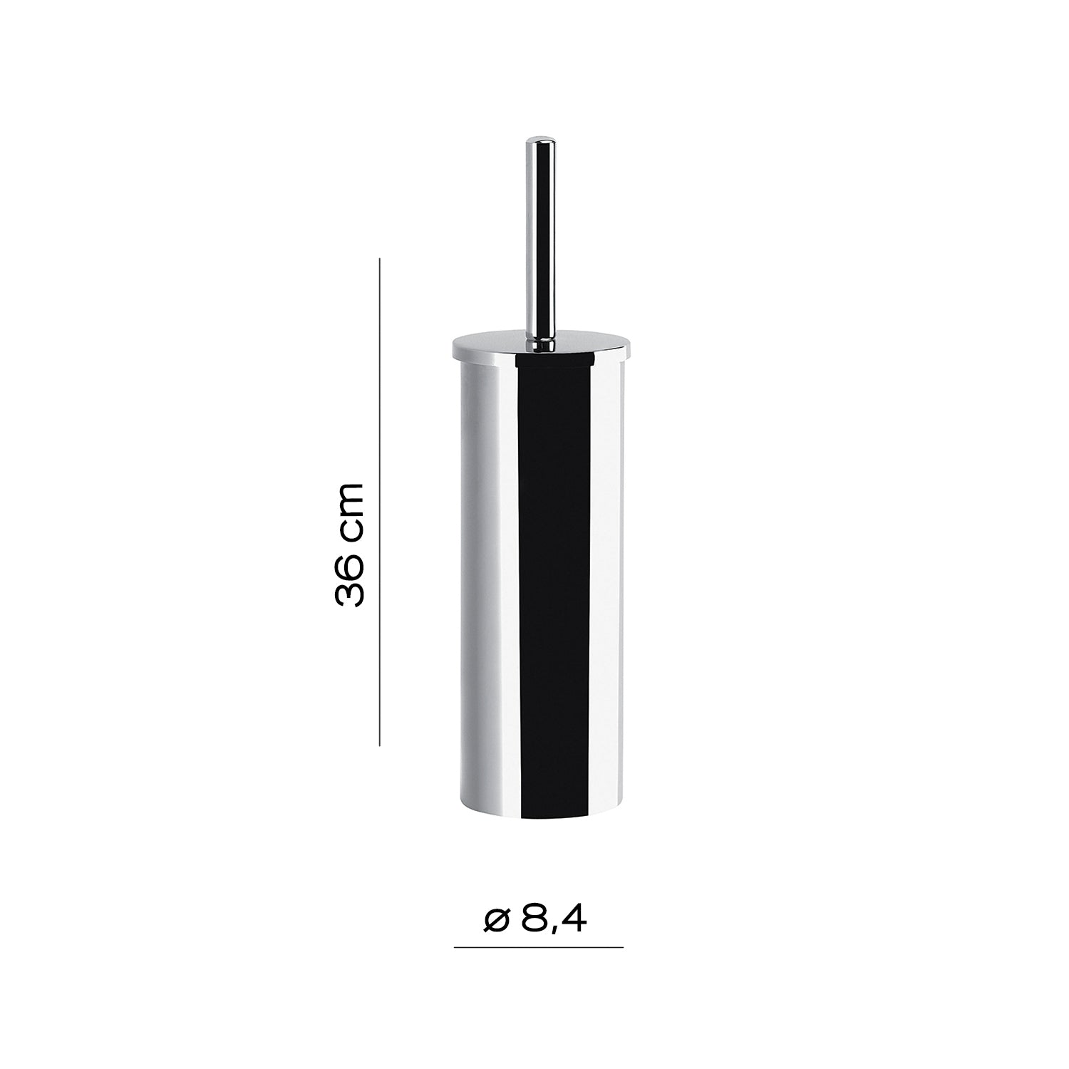 Gedy Scopino wc d'appoggio modello Maine in acciaio inox e Cromall con ciuffo in setole by CeramicStore | Lo specialista del tuo bagno