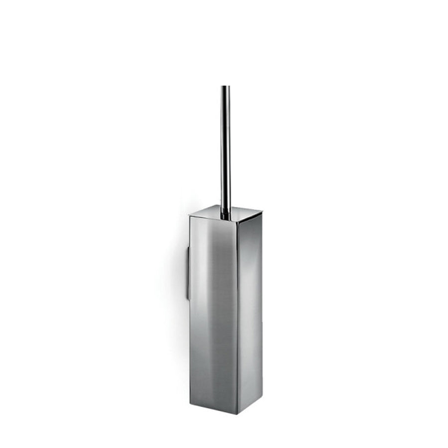 Portascopino a parete in acciaio inox satinato forma squadrata Lineabeta collezione Skoati by CeramicStore | Lo specialista del tuo bagno