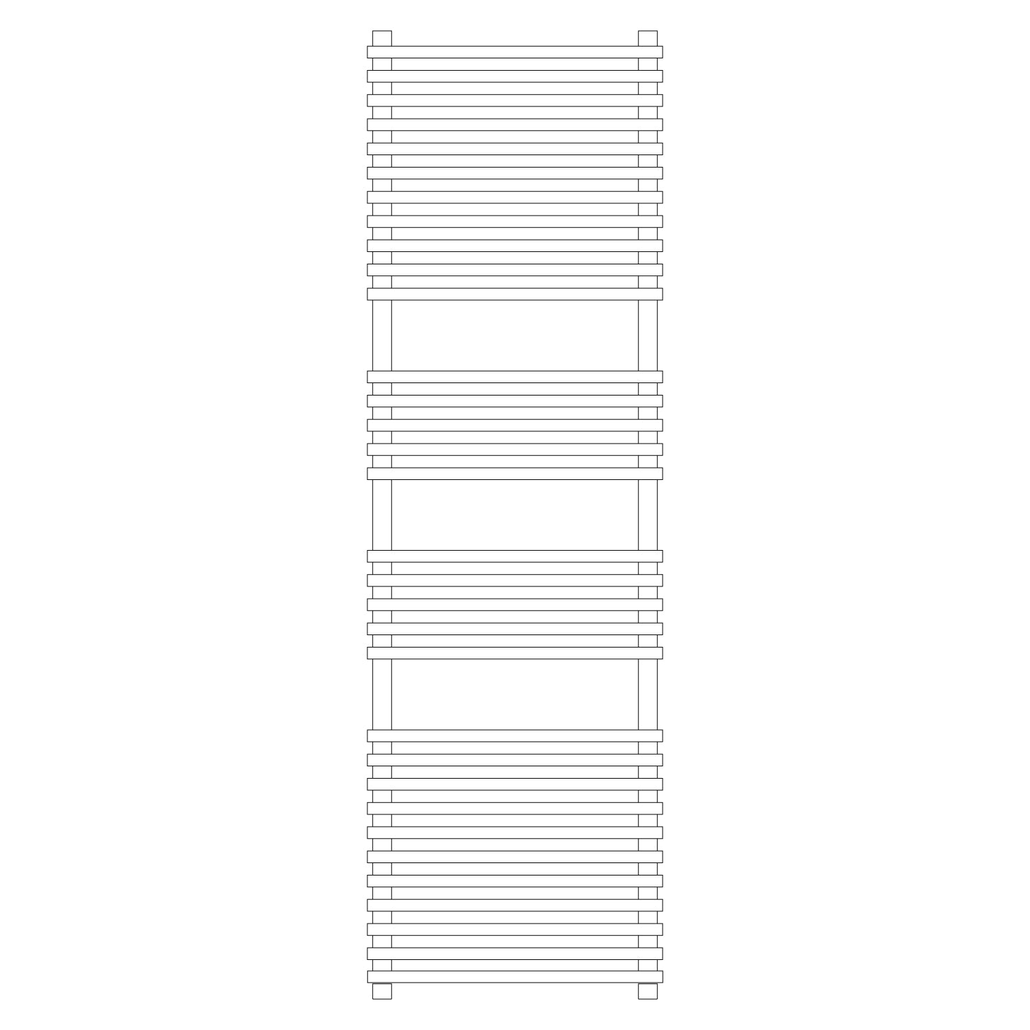 Termoarredo idraulico modello Trapani di Lazzarini 1640x500 dritto - Antracite by CeramicStore | Lo specialista del tuo bagno
