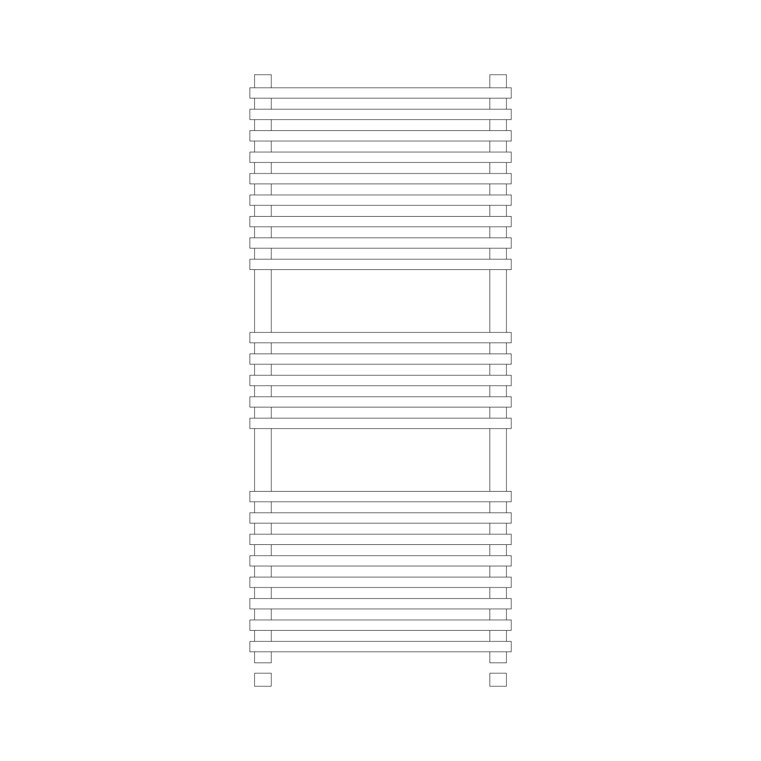Termoarredo idraulico modello Trapani di Lazzarini 1170x500 dritto - Cromo by CeramicStore | Lo specialista del tuo bagno