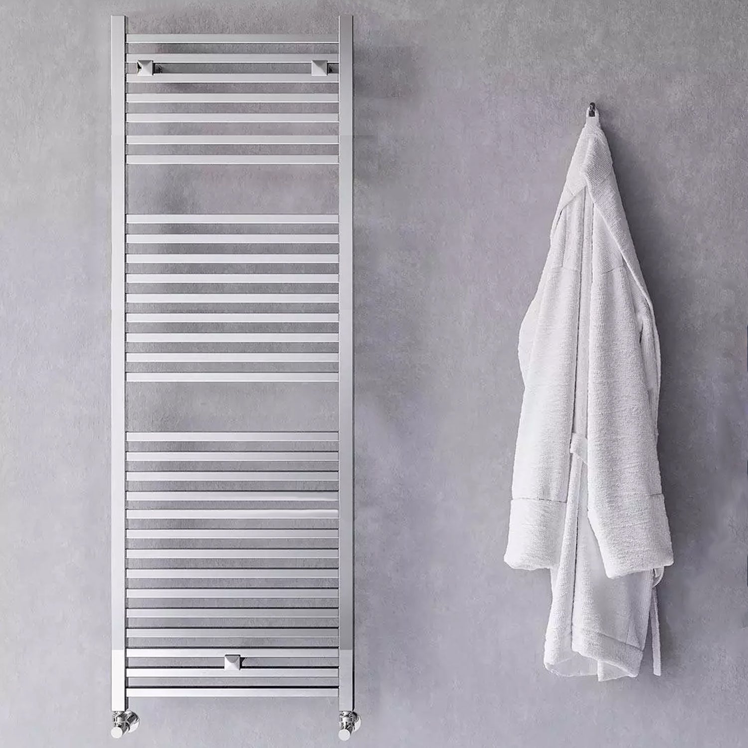 Termoarredo idraulico modello Todi di Lazzarini 1420x500 - Cromo by CeramicStore | Lo specialista del tuo bagno