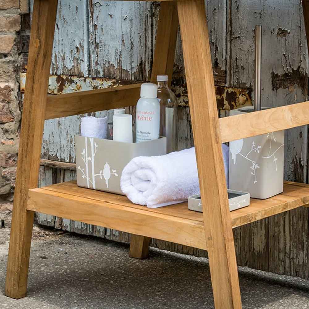 Mobile da bagno Consolle in teak Cipi ZENXL da 86 cm per lavabo da appoggio by CeramicStore | Lo specialista del tuo bagno