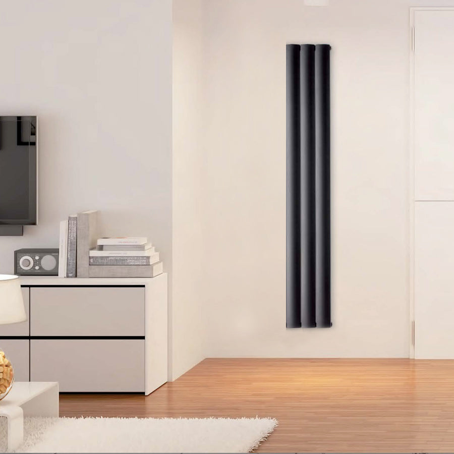 Termoarredo idraulico in alluminio 3 elementi Deco Warm modello Kavala Antracite by CeramicStore | Lo specialista del tuo bagno