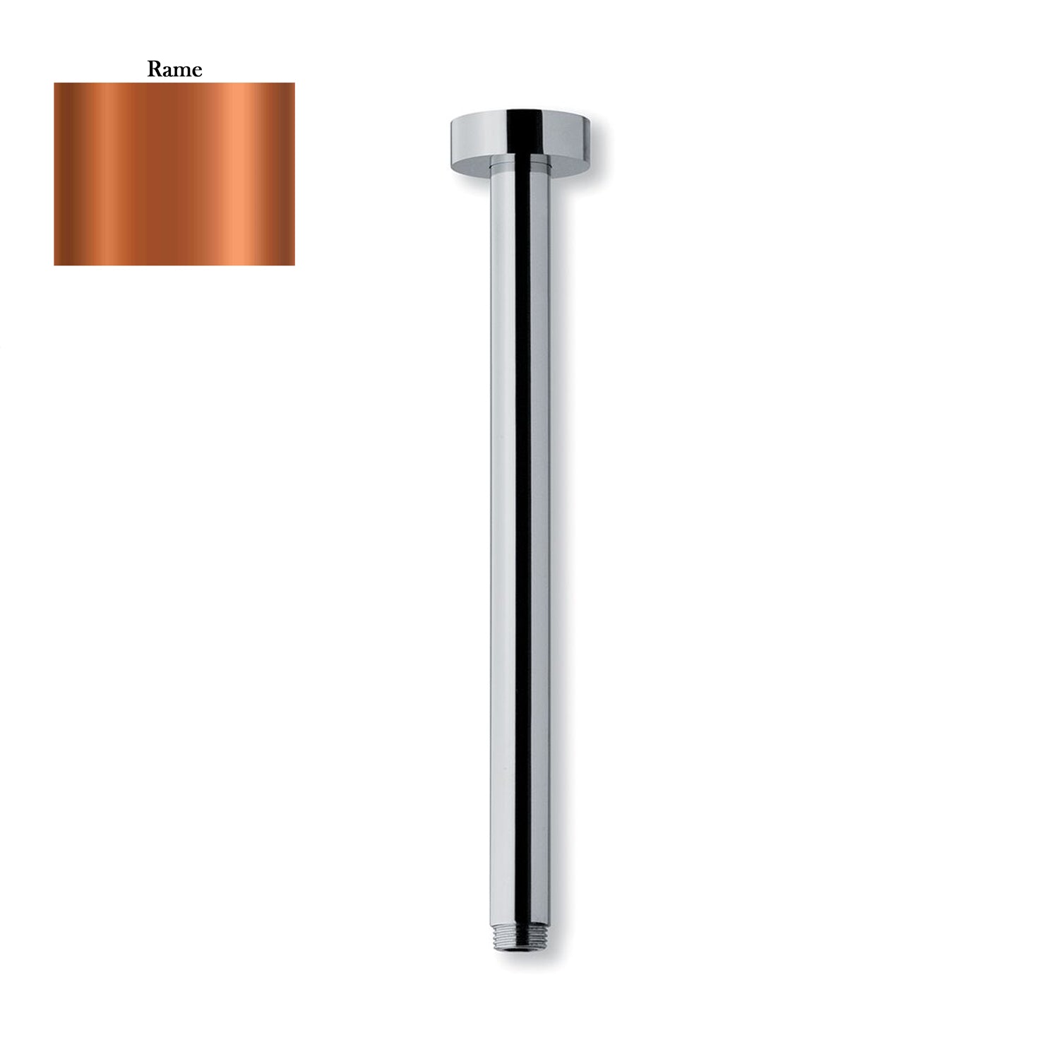Braccio doccia a soffitto tondo 23mm x 100mm rame by CeramicStore | Lo specialista del tuo bagno