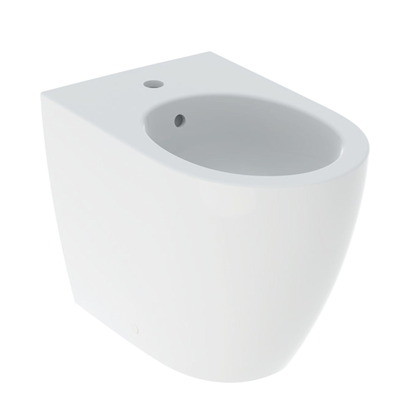 Coppia sanitari filomuro con scarico universale e sedile tradizionale modello Icon di Geberit