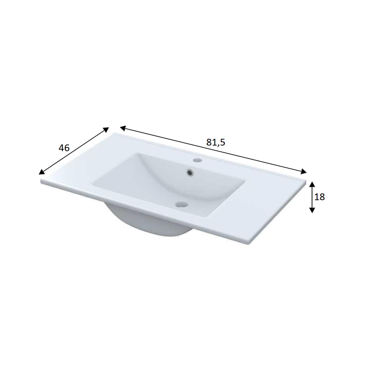 Mobile bagno con specchiera e lavabo Cubi&Co modello Venezia - Rovere Bianco by CeramicStore | Lo specialista del tuo bagno