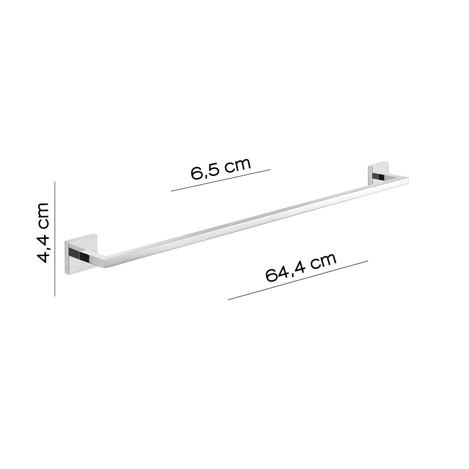 Portasalviette a muro 65 cm Gedy modello Elba - Cromato by CeramicStore | Lo specialista del tuo bagno