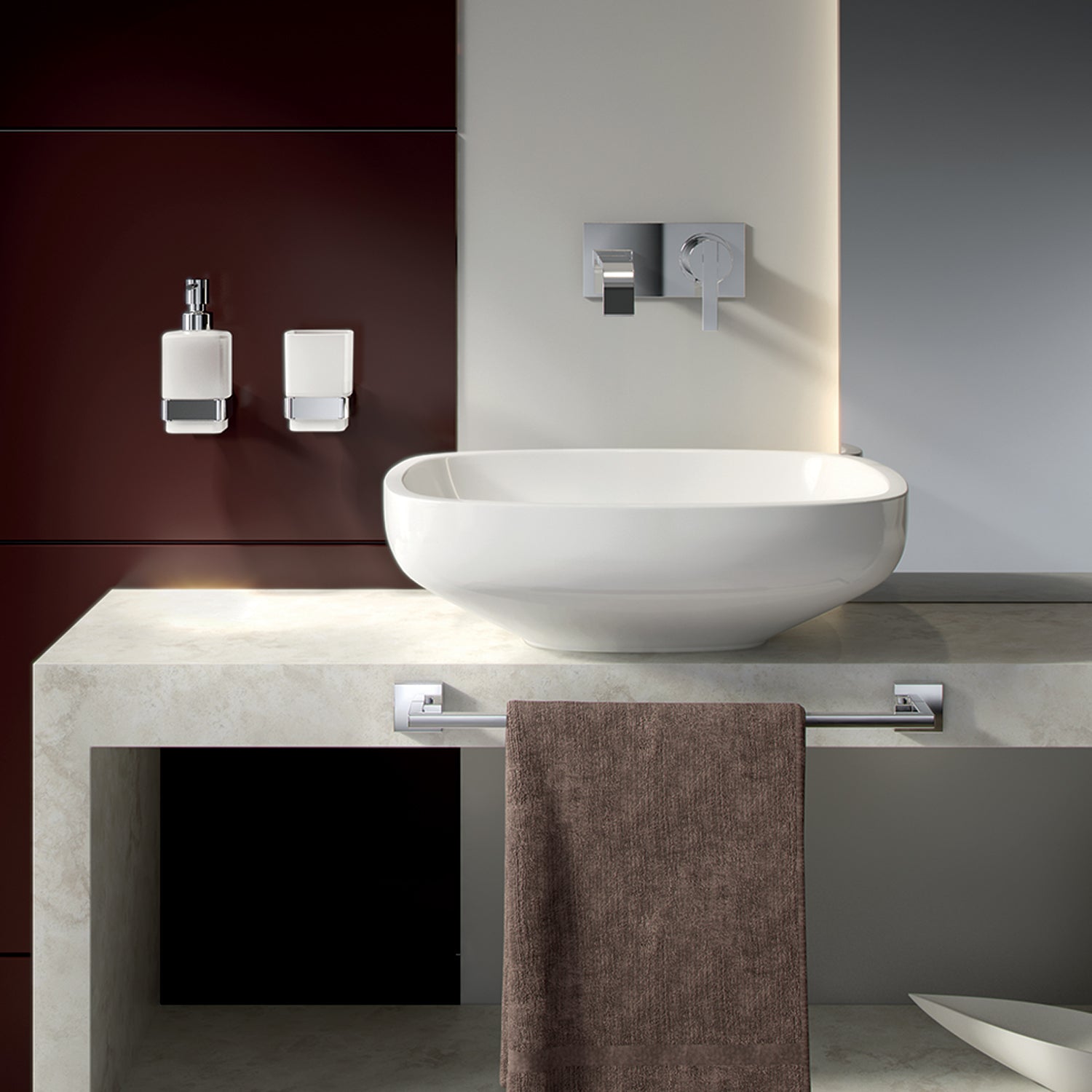 Portasalviette a muro 65 cm Gedy modello Elba - Cromato by CeramicStore | Lo specialista del tuo bagno