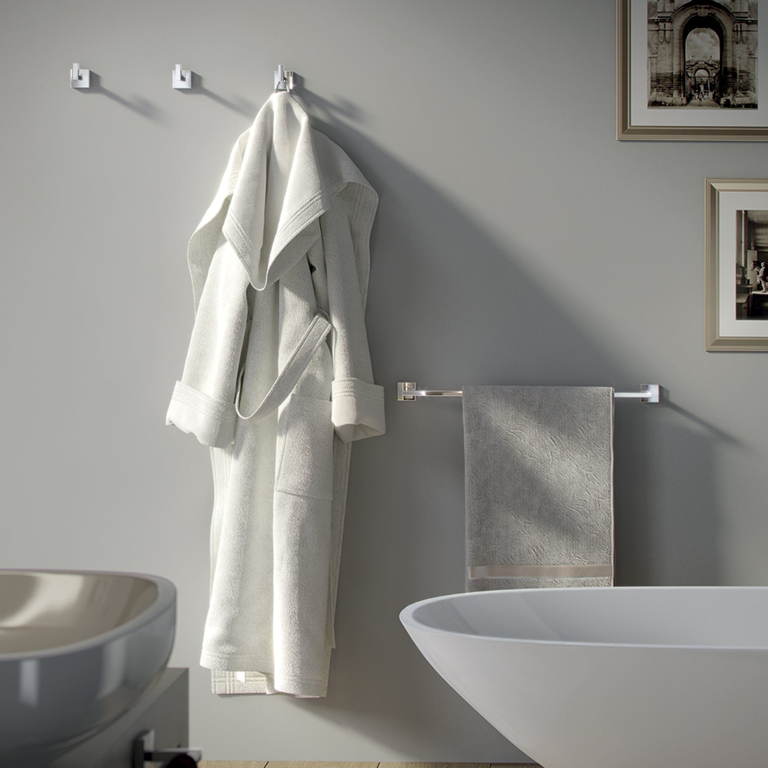 Portasalviette a muro 65 cm Gedy modello Elba - Cromato by CeramicStore | Lo specialista del tuo bagno