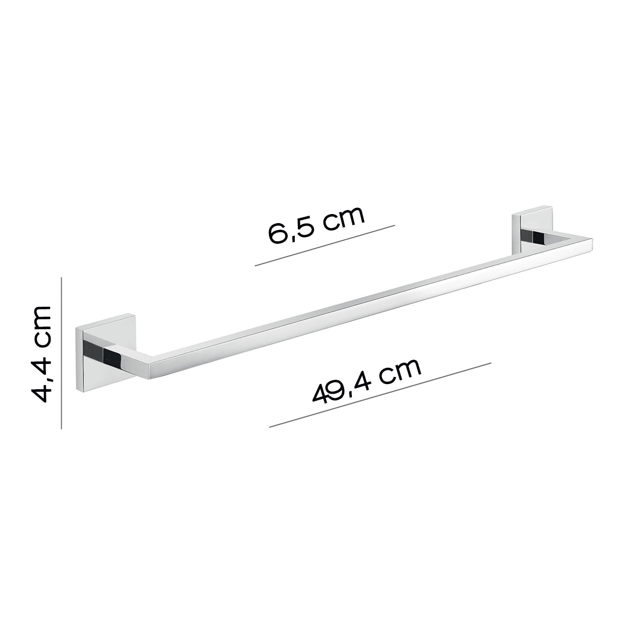 Portasalviette a muro 50 cm Gedy modello Elba - Cromato by CeramicStore | Lo specialista del tuo bagno