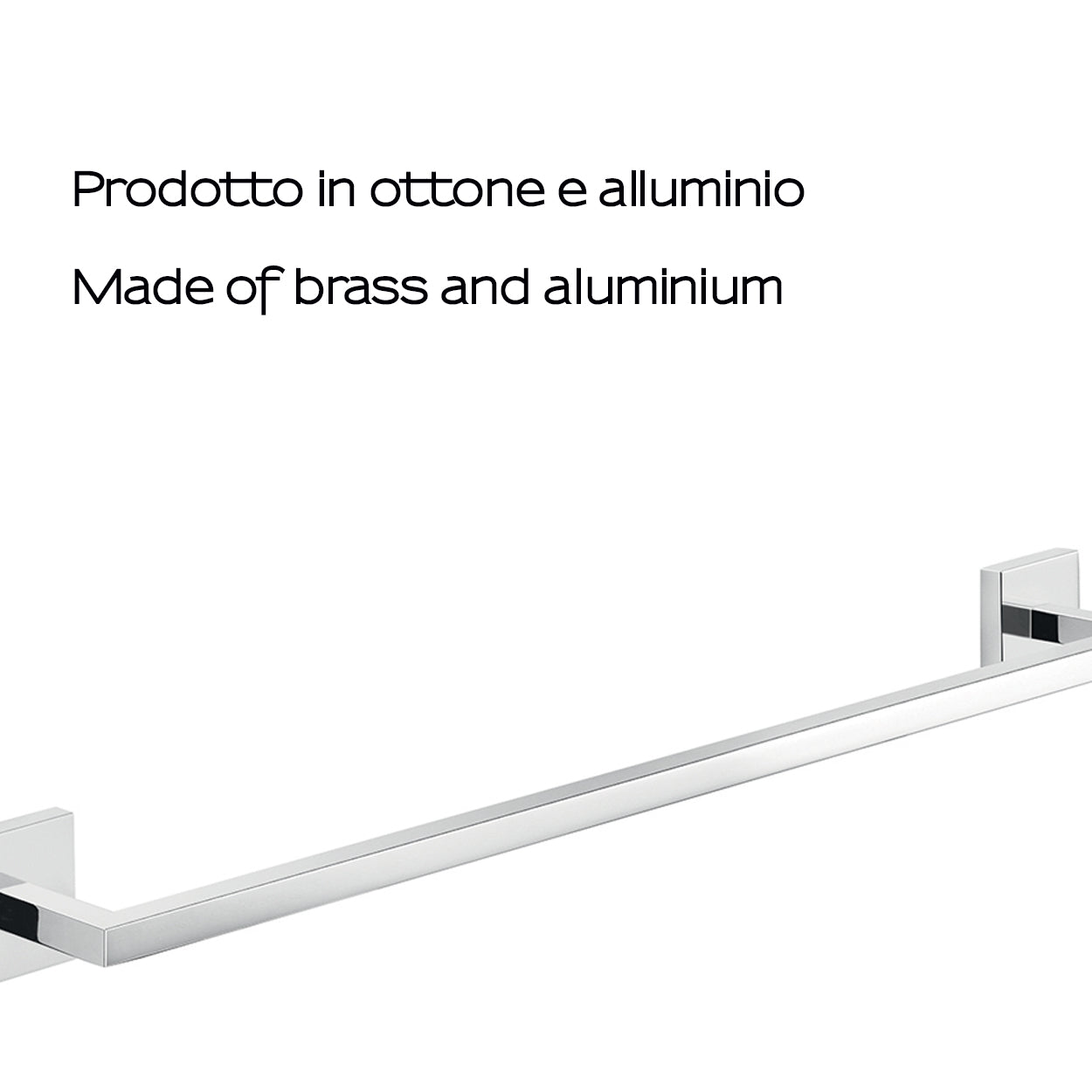 Portasalviette a muro 50 cm Gedy modello Elba - Cromato by CeramicStore | Lo specialista del tuo bagno