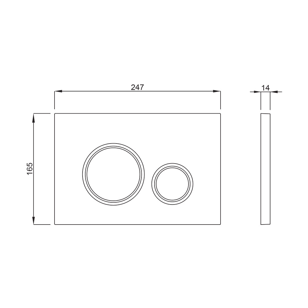 Placca di comando Schwab modello Vela per cassette incasso 199 Cromo lucido