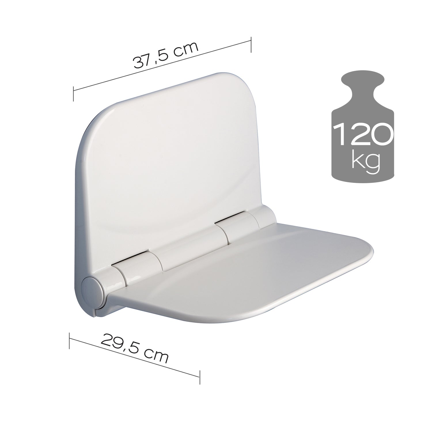 Sedile ribaltabile per doccia modello Dino di Gedy in resine termoplastiche - Bianco by CeramicStore | Lo specialista del tuo bagno