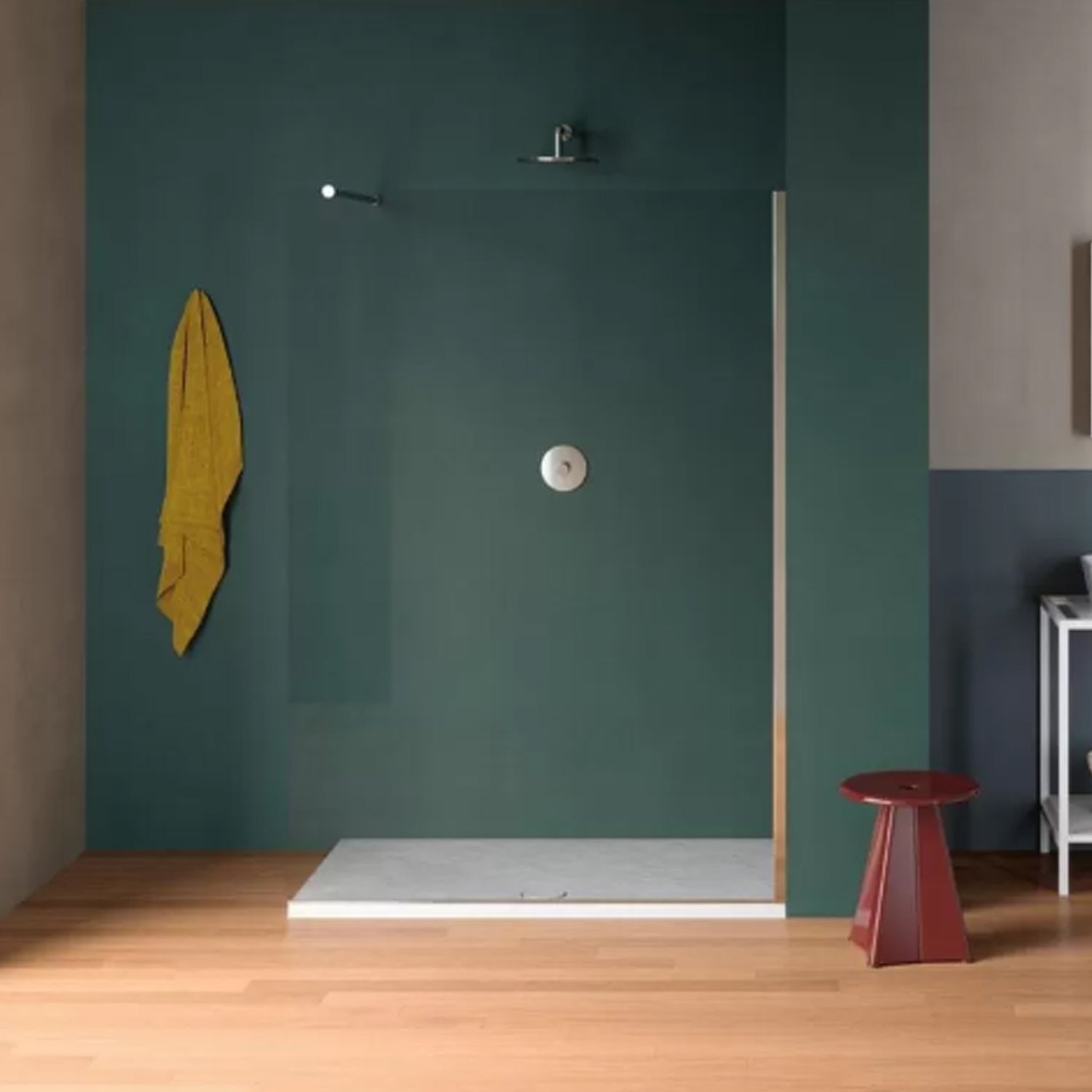 Piatto doccia quadrato in ceramica effetto pietra modello Pietraceramica 80x80 cm - Bianco Gesso by CeramicStore | Lo specialista del tuo bagno