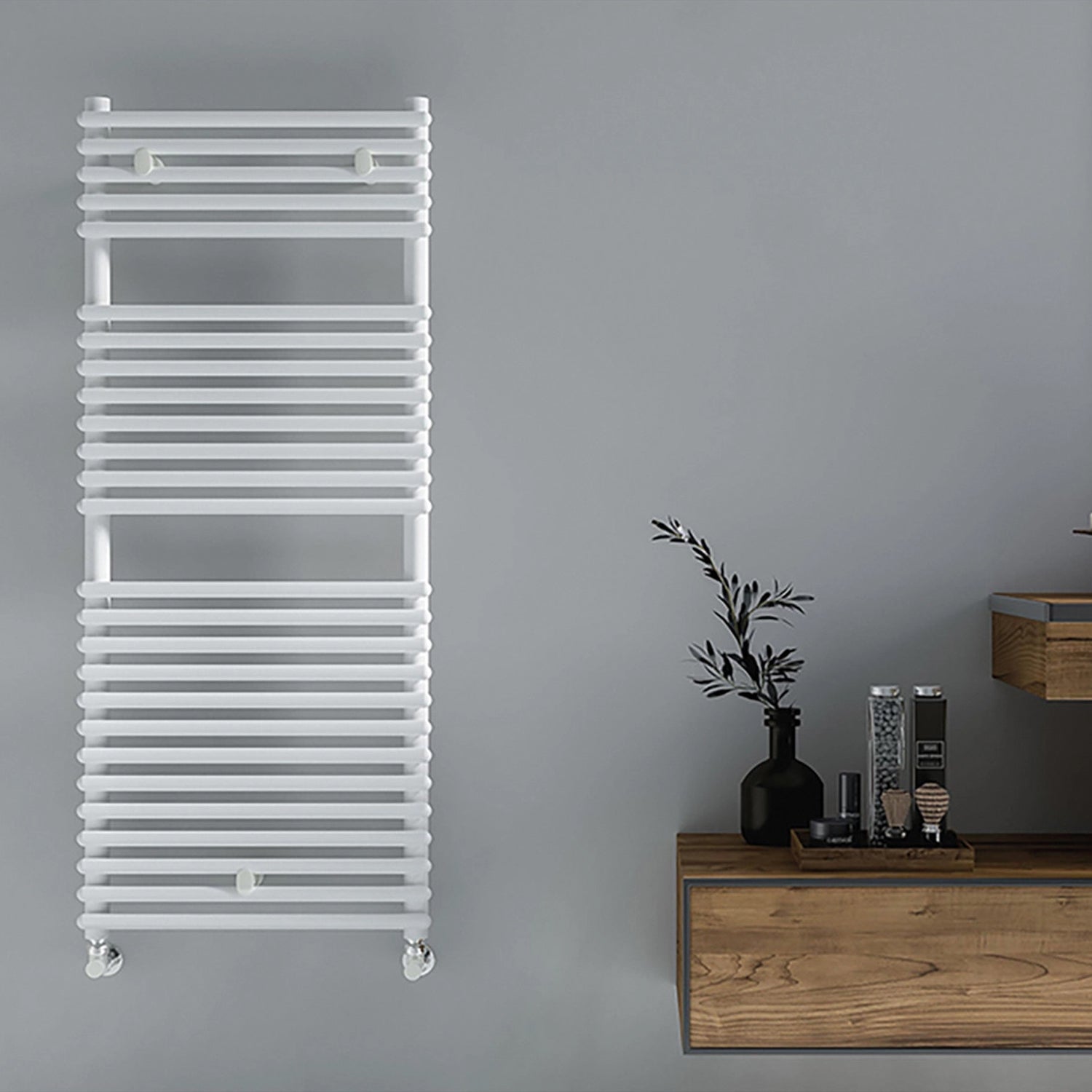 Termoarredo idraulico modello Catania di Lazzarini 1190x600 - Bianco by CeramicStore | Lo specialista del tuo bagno