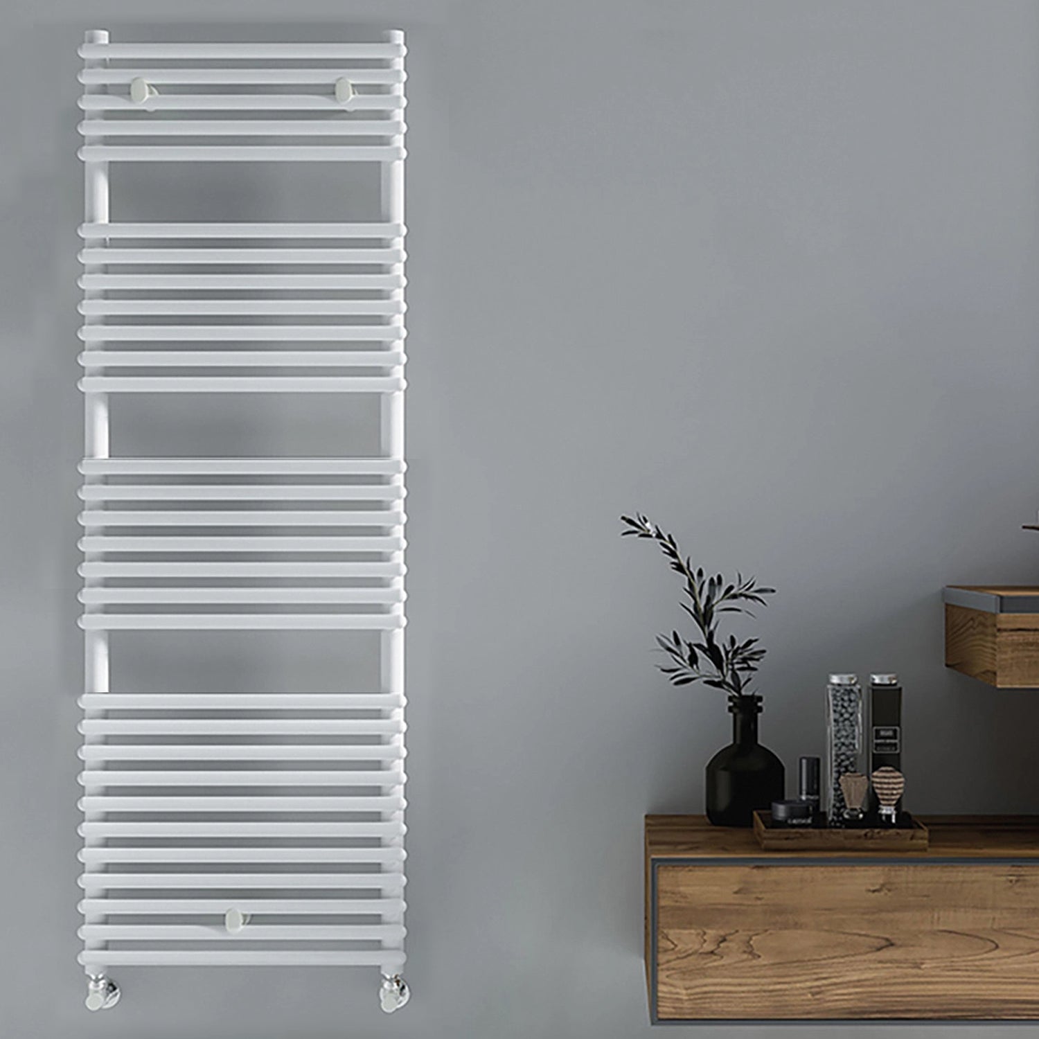 Termoarredo idraulico modello Catania di Lazzarini 1450x500 - Bianco by CeramicStore | Lo specialista del tuo bagno